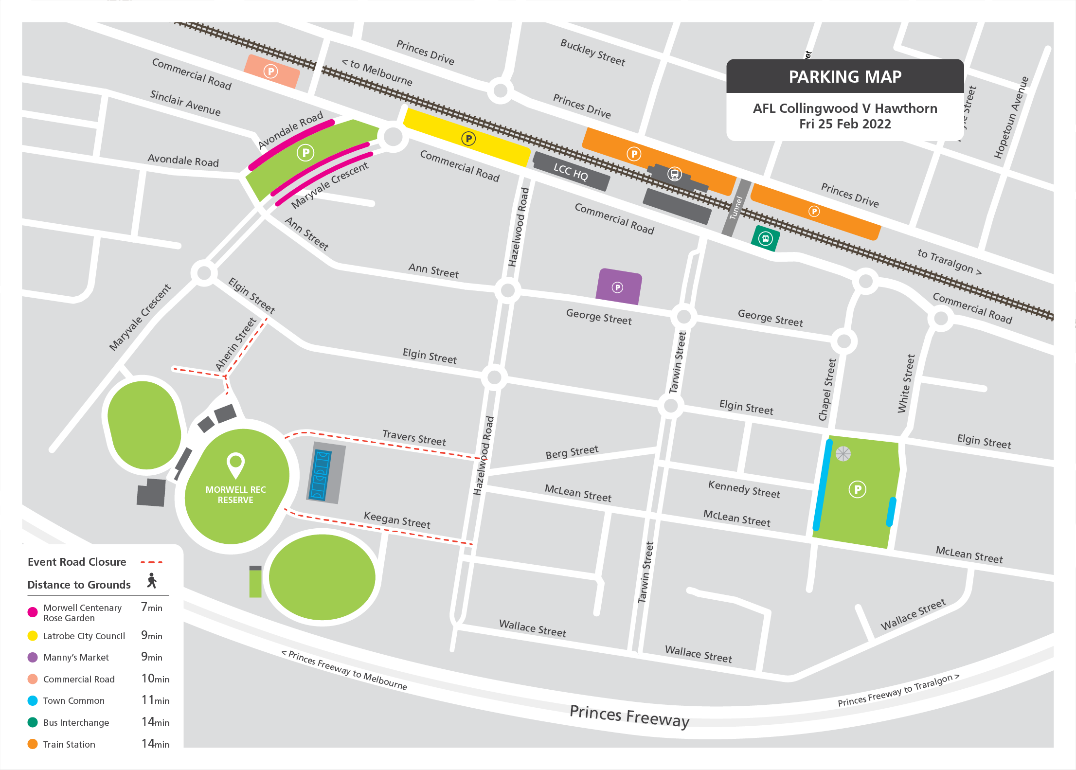 Parking Map AFL