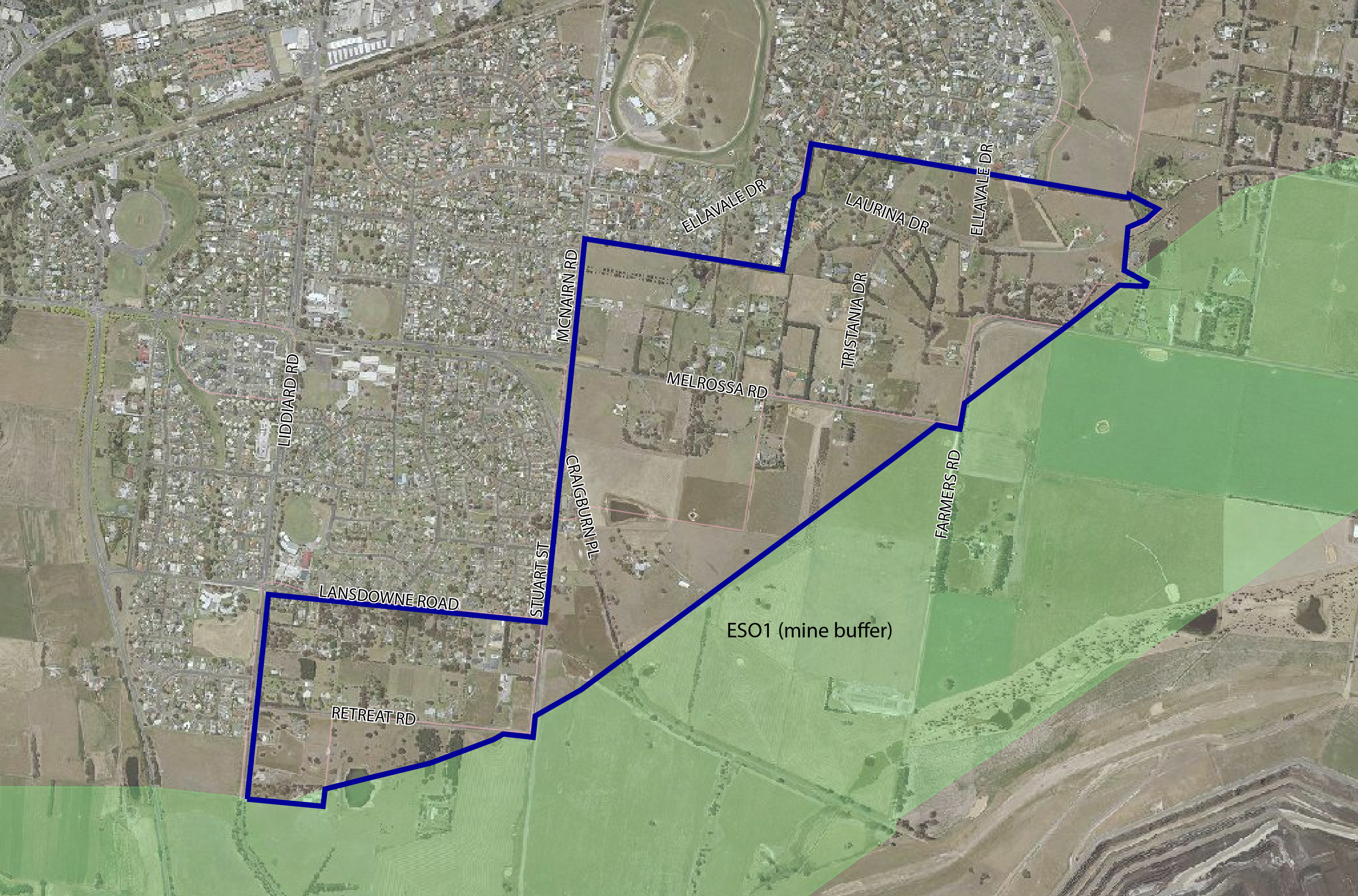 Precinct boundary aerial 