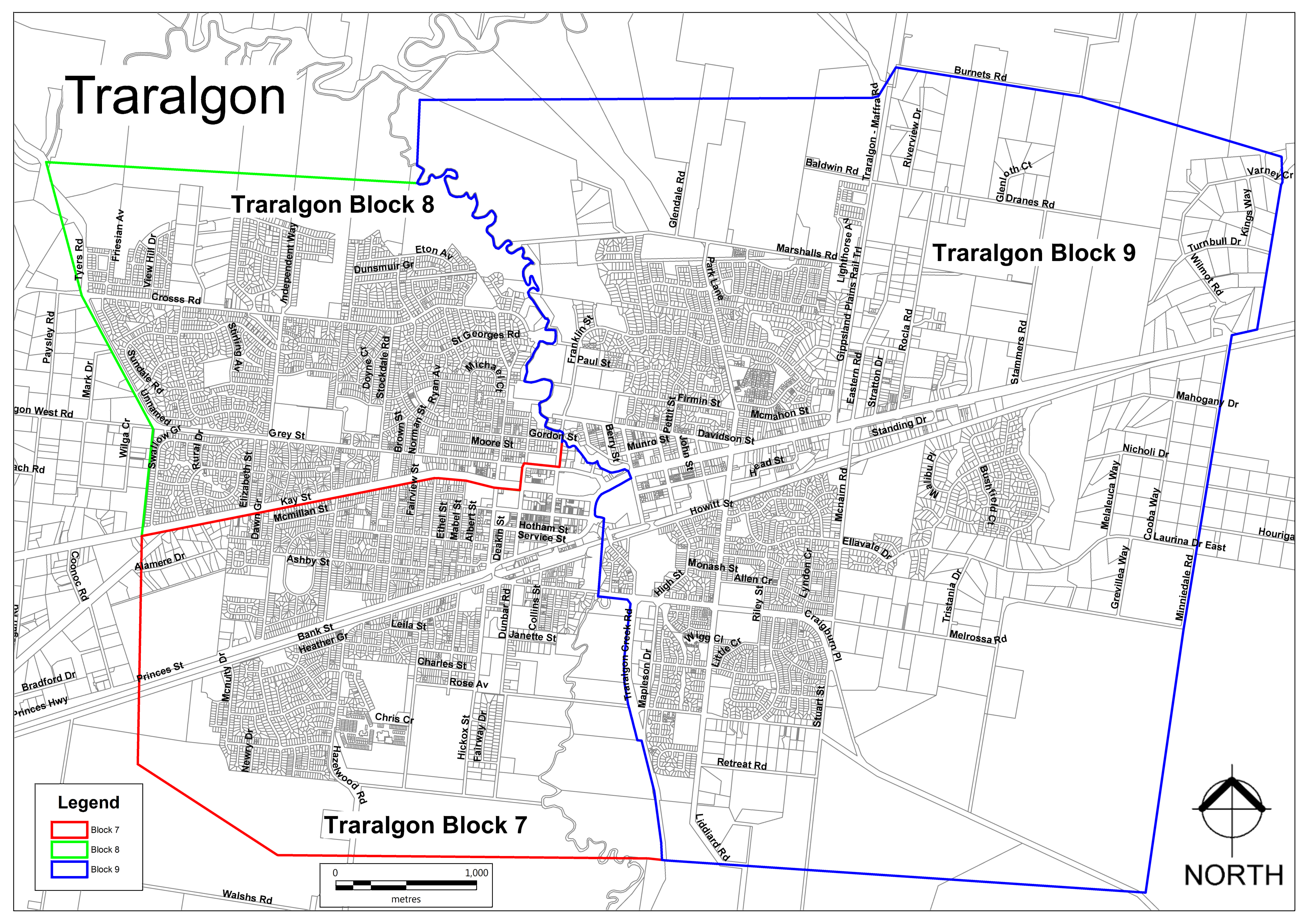 Traralgon map