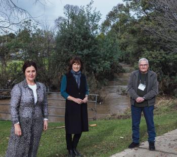 From left Cr Sharon Gibson, Melina Bath MP, Barry Whitehead GERF representative, and CEO Latrobe City Council Steven Piasente