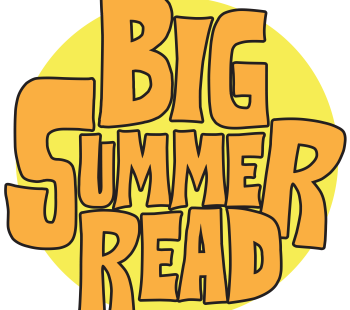 Big Summer Read graphic in orange letters against a yellow circle