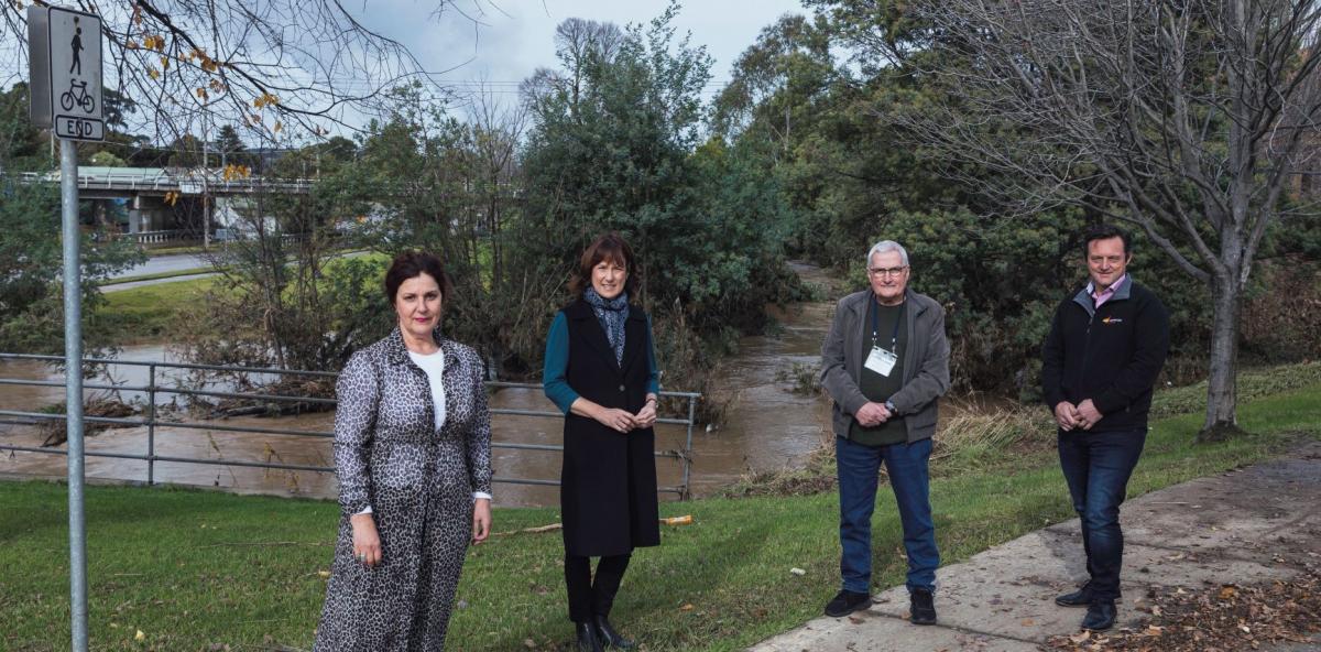 From left Cr Sharon Gibson, Melina Bath MP, Barry Whitehead GERF representative, and CEO Latrobe City Council Steven Piasente