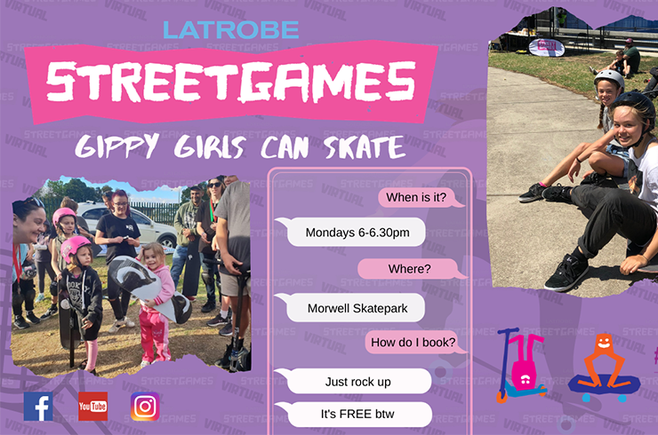 latrobe streetgames gippy girls can skate