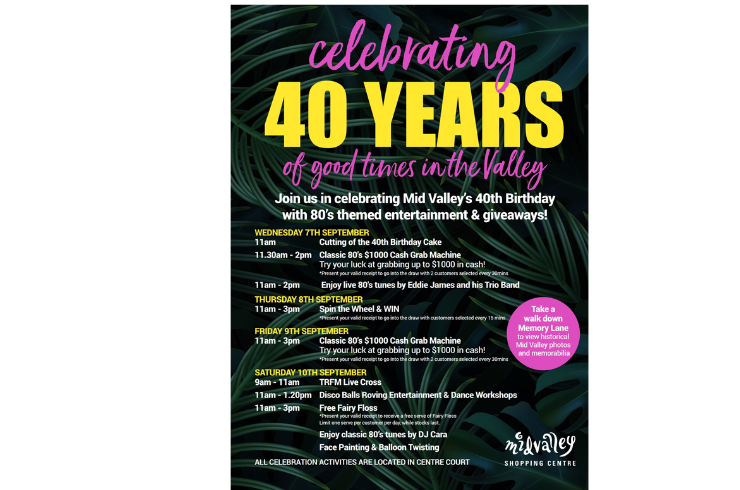 Mid Valley's 40th Birthday Celebrations