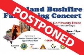 Gippsland Bushfire Fundraising Concert Postponed